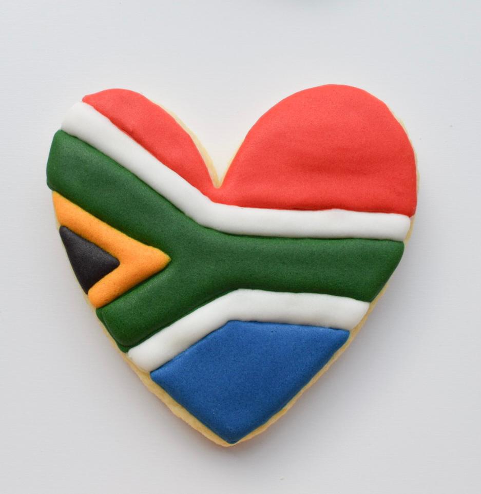 South African Flag Hartjie Sugar Cookie