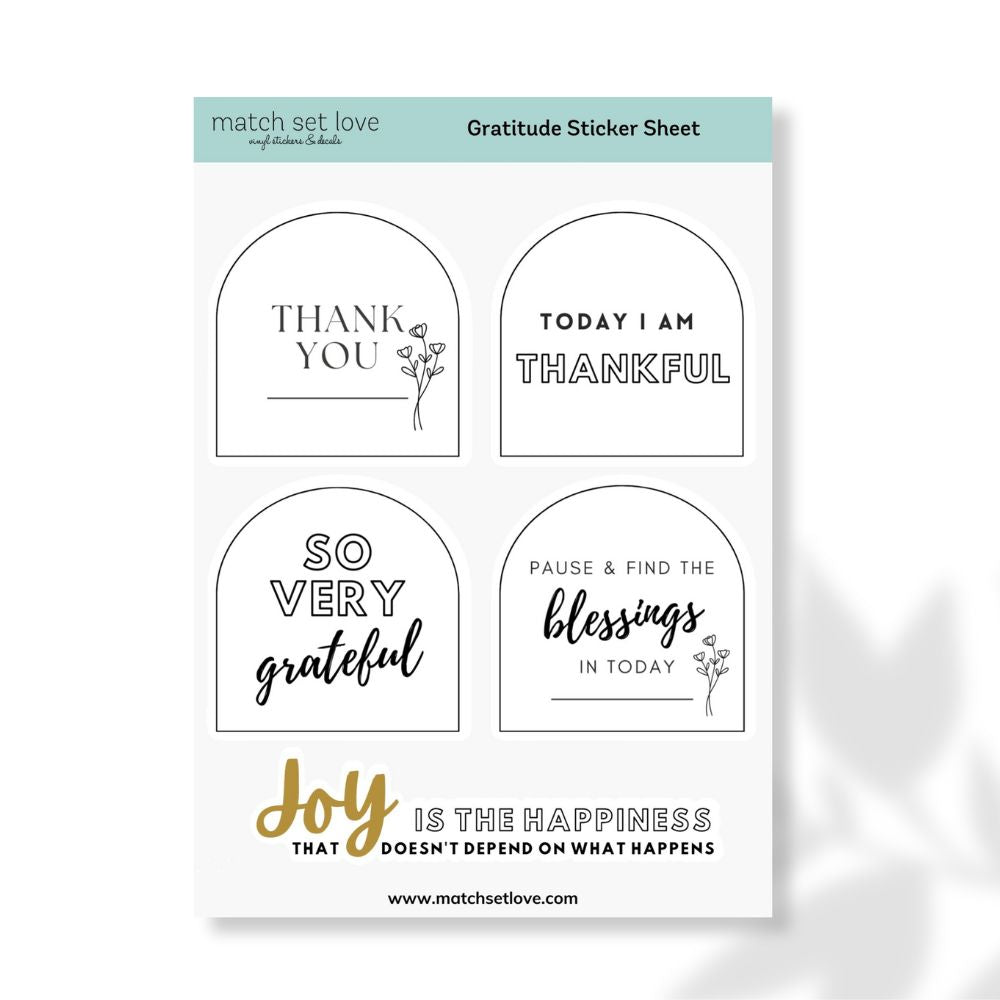 Gratitude Sticker Sheet